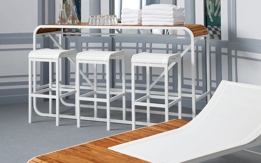 EGO PARIS TABLE HAUTE TABOURET BAIN DE SOLEIL Tandem Bar