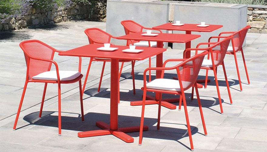Table de jardin carrée pliante Darwin